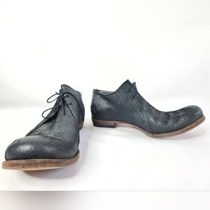 VTG Textured Black Leather Ankle Boots Handmade Craftsmanship Italy 39 US 8/8.5